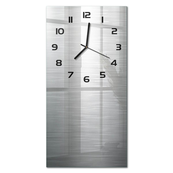 Glas-Wanduhr Aus Glas Glasuhr Metall-Hintergrund Schwarze Zeiger 30X60 Cm-image