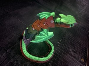 Baby Dragon Bracelet Rubber Bendable 12” Jiggler Renaissance Faire GID GLOW