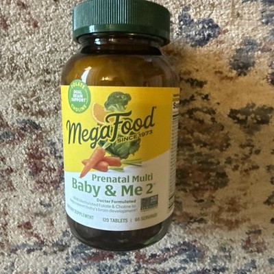 MegaFood Baby & Me 2 Prenatal Multivitamin Minis with Folate and Choline -120