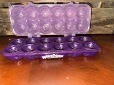 GUC Hatchimals Colleggtibles purple glitter 12 pack egg carton storage case