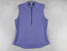 Bellwether Cycling Jersey Women Medium Purple Half Zip Tank Polyester Sleeveless