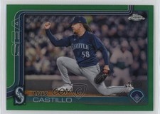 2025 Topps Chrome Green Refractor 20/99 Luis Castillo #69 09j5