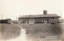 Chillicothe IL Illinois Santa Fe Depot train station RPPC Photo Postcard COPY
