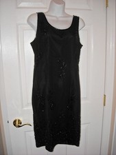 Vintage JMD New York Beaded Design Little Black Dress Size M  Black Cocktail 