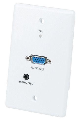Hochauflösende Wandplatte VGA Video Signal & Stereo Audio Extender über Cat5 - Bild 1 von 4