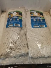 LAITNER PACK OF 2 - Natural Cotton Cut End Wet Mop Head, 1" Headband - (WP19)