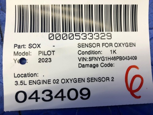 2023 2024 HONDA PILOT OEM 3.5L ENGINE 02 OXYGEN SENSOR 23400-7250 - Picture 16 of 16