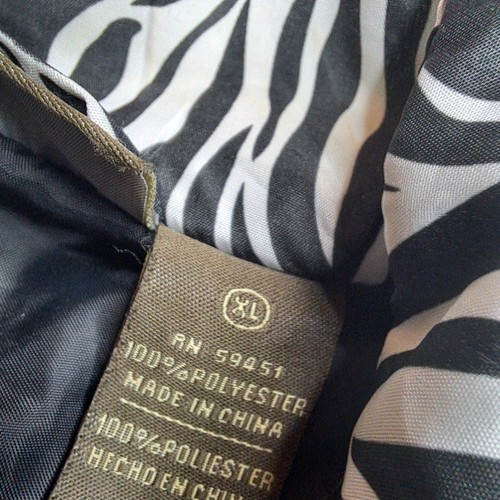 Jane Ashley schwarz weiß Zebra Animal Print Reißverschluss gefütterte Weste Größe XL 59451 - Bild 9 von 10