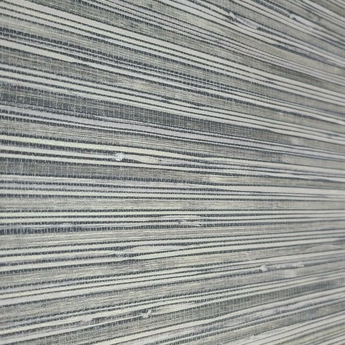 Faux rids grasscloth wallpaper black tan bronze metallic modern wallcoverings 3D - 第 4/12 張圖片