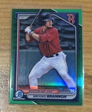 2024 Bowman Chrome Brooks Brannon Green Parallel /99 Boston Red Sox