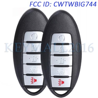 2 CWTWBIG744 Remote Key Fob for Nissan Armada 2017 2018 2019 20 21 22 2023 2024