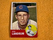 G8-31 BASEBALL CARD - DON LANDRUM - CHICAGO CUBS - 1963 TOPPS - CARD #113