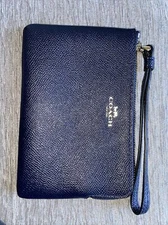 Coach Leather Card Wallet, Mini - Blue (88250)