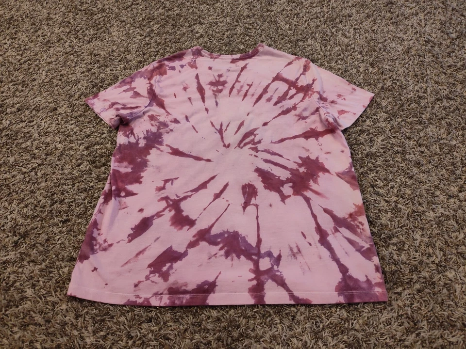 Camiseta Goodfellow Para Hombre XL Púrpura Tie Dye Manga Corta Cuello Redondo Mezcla de Algodón Foto 2 de 4