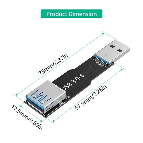 Advanced USB3.0 B Extension Card Type B Male to Female Adapter Reliabled for PC - Picture 8 of 8
