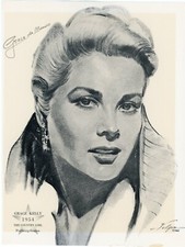 Grace Kelly - Vintage Print Signed 