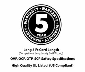 [UL Listed] OMNIHIL 5FT AC Power Cord for Sega Dreamcast Console HKT-3020