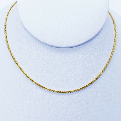 GOLDSHINE 22K Gold Wheat Chain Necklace 22" Thickness 1.4mm Genuine Hallmark 916 - Picture 4 of 12