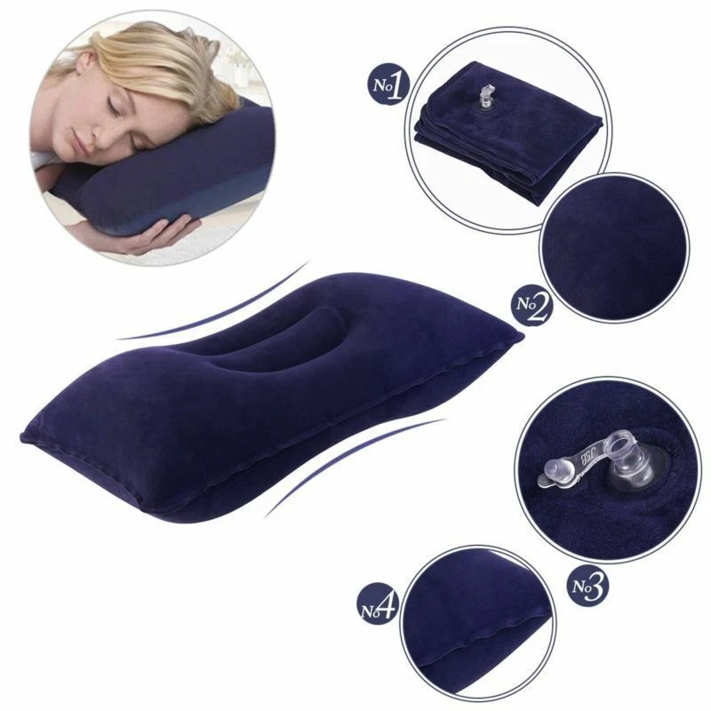 Aufblasbares Reisekissen Outdoor Camping Kissen Kopfkissen Luftkissen Sitzkissen - Bild 2 von 4