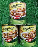 (4,79€/L) 3X Erasco Linsen Eintopf Mit WüRstchen (3X 800G Dose) Linsensuppe!