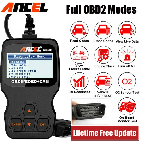 Ancel Automotive Code Reader OBD2 Scanner Car Check Engine Fault Diagnostic Tool
