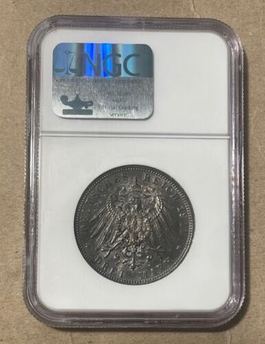 Bavaria (Germany) - 1911-D Silver 3 Mark (NGC MS 63) - Popular - Picture 4 of 4