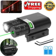 Green Laser Sight LED Flashlight Pistol Rifle Light Hunting 20mm Picatinny Rail