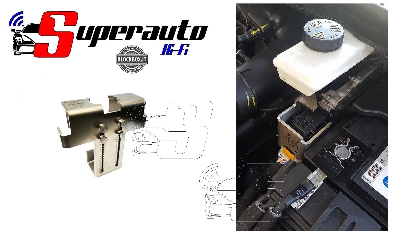 SM01 BlockBox Antifurto Centralina Peugeot 308 | Acciaio Inox AISI 304