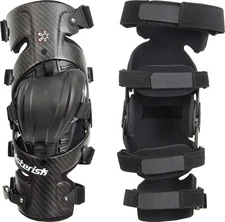 Asterisk Adult Carbon Cell 1 Knee Brace Set - Motocross Dirt Bike MX ATV