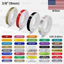 3/8" Roll Vinyl Pinstriping Pin Stripe Solid Line Car Tape Decals Stickers 9mm
