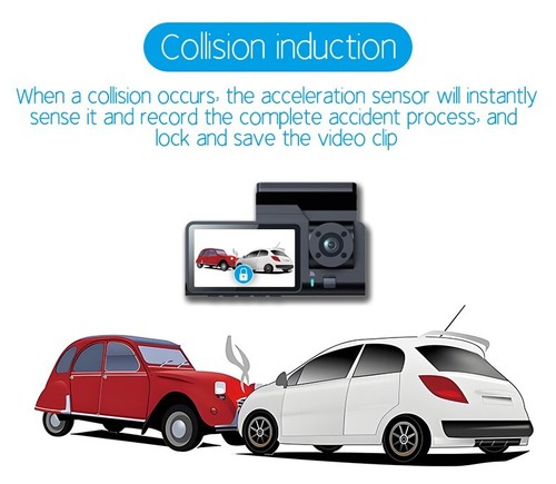 Dash Cam for Car Front & Rear Car DVR Night vision Parking HD Recorder 170° Wide - Picture 15 of 19