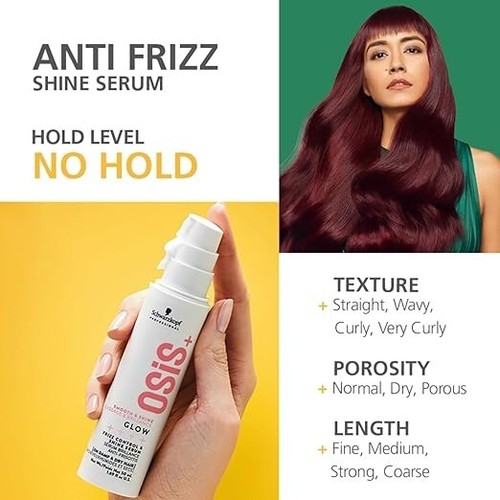 Schwarzkopf Professional Osis+ Glow Anti-Frizz Shine Serum For Shiny Hair 50ML - Picture 3 of 12
