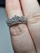 Diamond Crown Ring 925 sterling silver