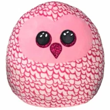 2021 TY Squish-a-Boos PINKY the Owl Cushion Pillow (Small Size) Plush MWMTs