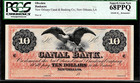 18_ New Orleans Canal Bank $10 Obsolete Banknote Currency Pcgs Superb Gem 68Ppq