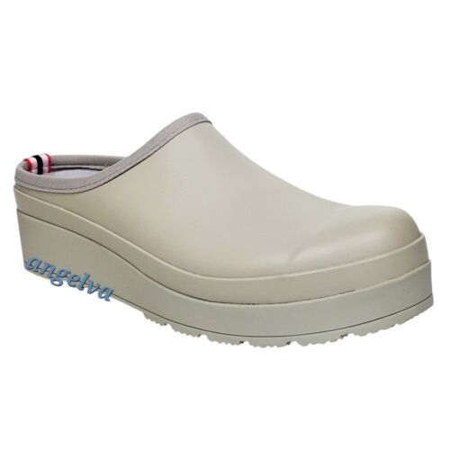 Zoccoli slip on gioco originali Hunter grigio impermeabile plateau zeppa comodi lavoro - Foto 2 di 15