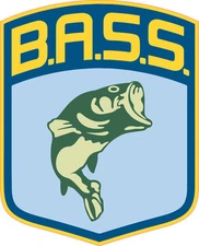 B.A.S.S shield fishing vinyl sticker decal 4"x5"