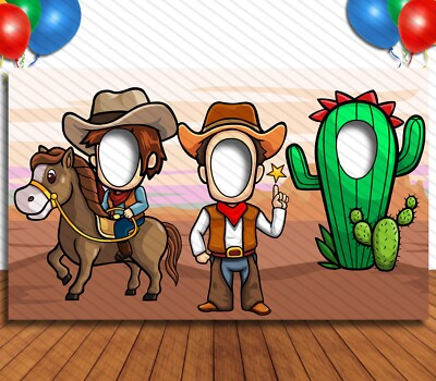 Cowboy Theme Face Cutout, 42x72