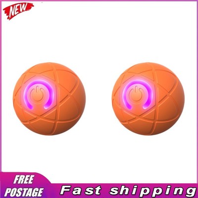 Smart Automatic Moving Bounce Rolling Ball USB Rechargeable Cat Toys (Orange C)