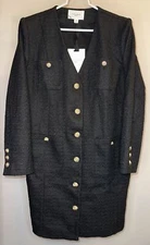 Pomander Place Tuckernuck Tweed Keira Dress In Black - Size XL