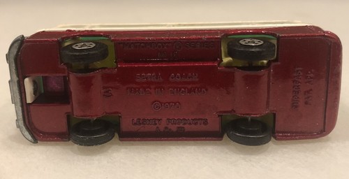 SUPERFAST LESNEY MATCHBOX 1970 No. 12 PURPLE SETRA COACH NEAR MINT Loose - Picture 9 of 10