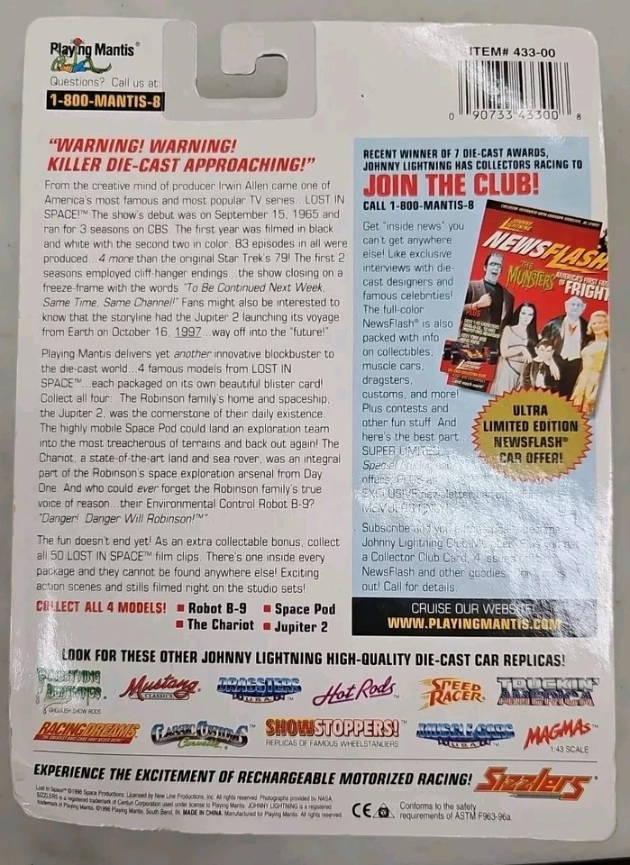 VINTAGE JOHNNY LIGHTNING LOST IN SPACE THE CLASSIC SERIES SPACE POD. NIP (15C) - Image 3 of 3