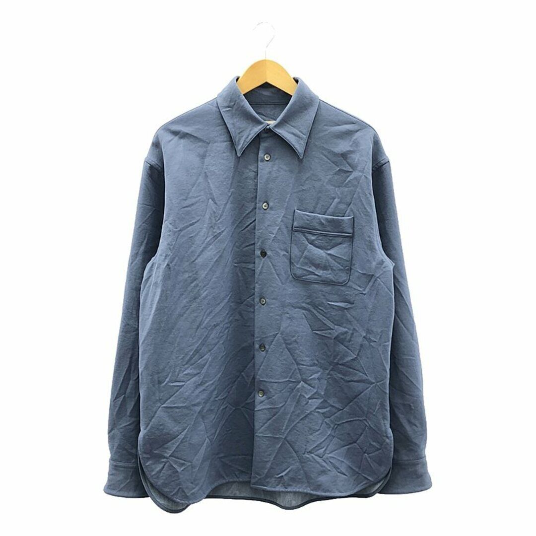 MARNI Cotton Blend Oversized Shirt 46 Blue Mens Used KLDR-0 MARNI Cotton Blend Oversized Shirt 46 Blue Mens Used KLDR-0