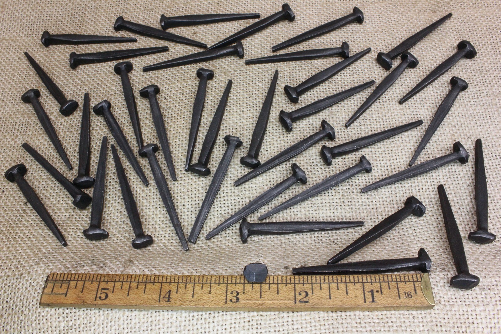 2" Rosehead nails antique square wrought iron vintage rustic Decorative look