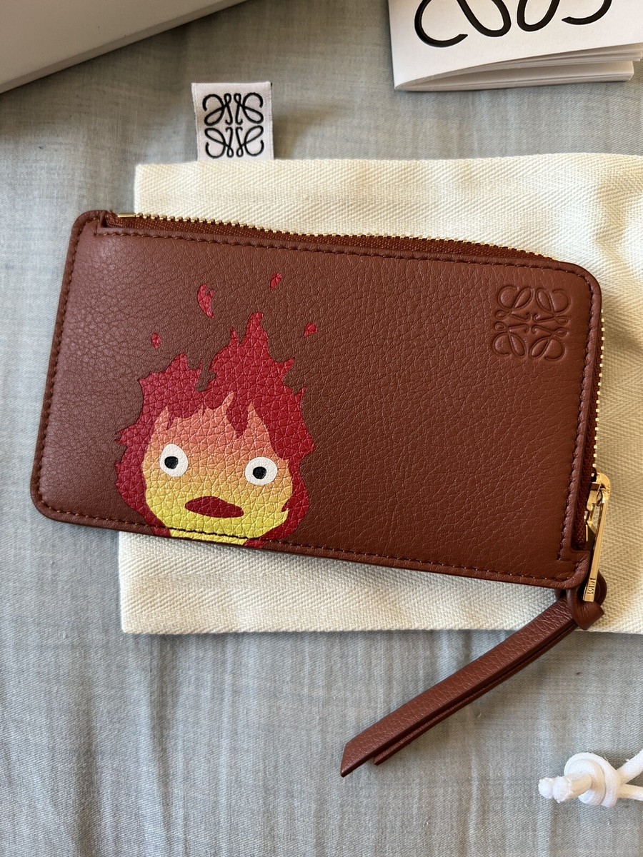 LOEWEミニウォレット Pebble coin cardholder in shiny nappa calfskin Green - LOEWE