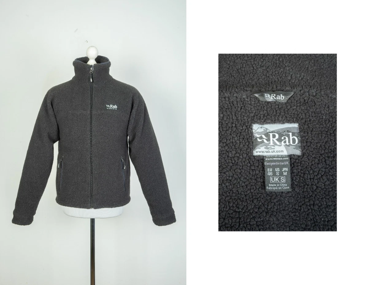 Men s Rab Classic Double Pile Black Sherpa Fleece Jacket Size M