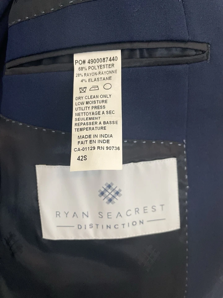 Chaqueta de traje corta Ryan Seacrest 42 para hombre. Pantalones 34/30�� Foto 4 de 4