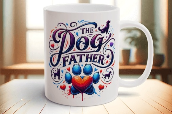 Custom Printed Dog Father 11oz Ceramic Coffee Mug/Tea Cup