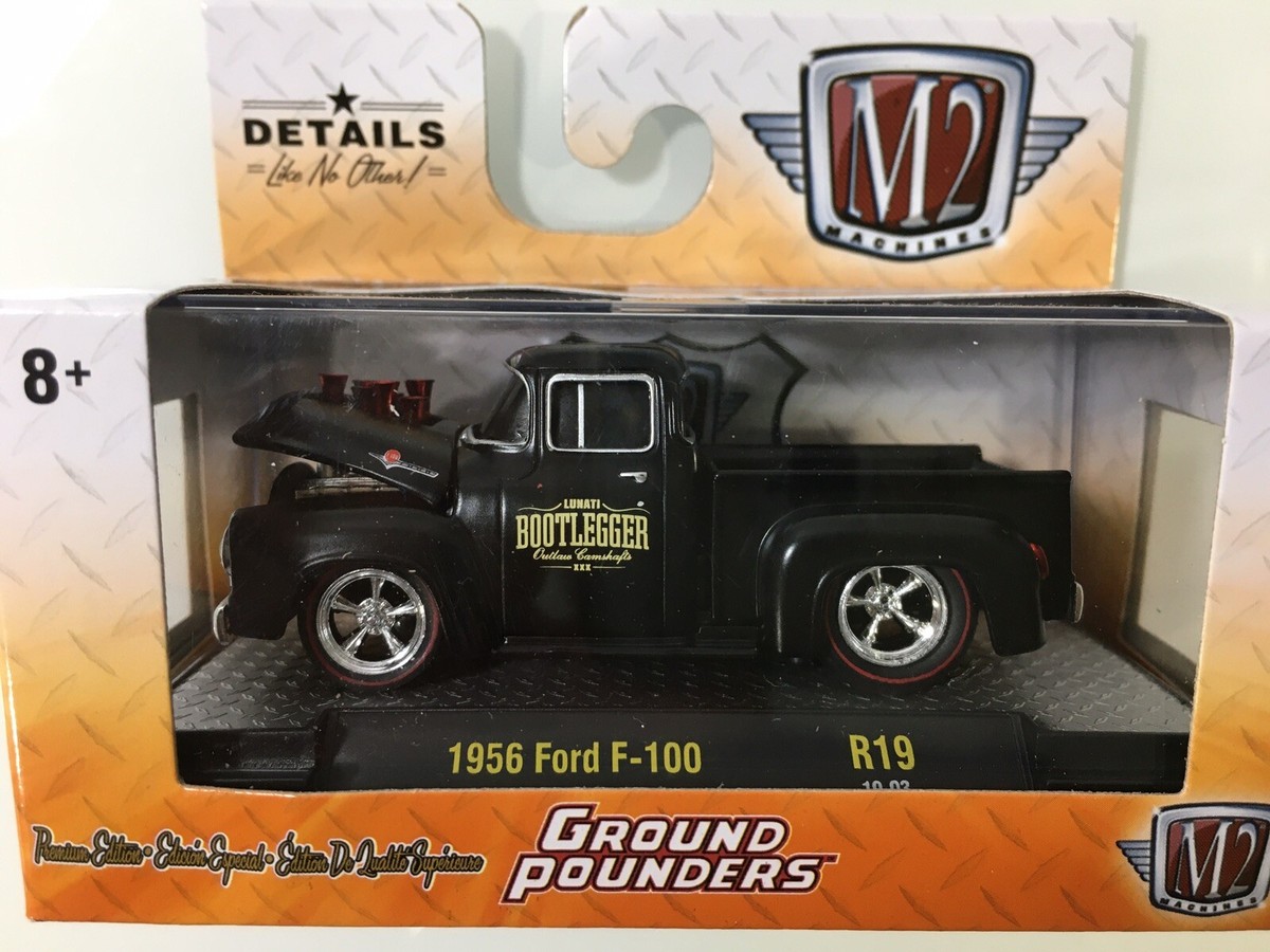 M2マシーン 1956フォード F100　ブートレガー Amazon.com: M2 1956 F-100 Pickup Truck Matt Black Lunati