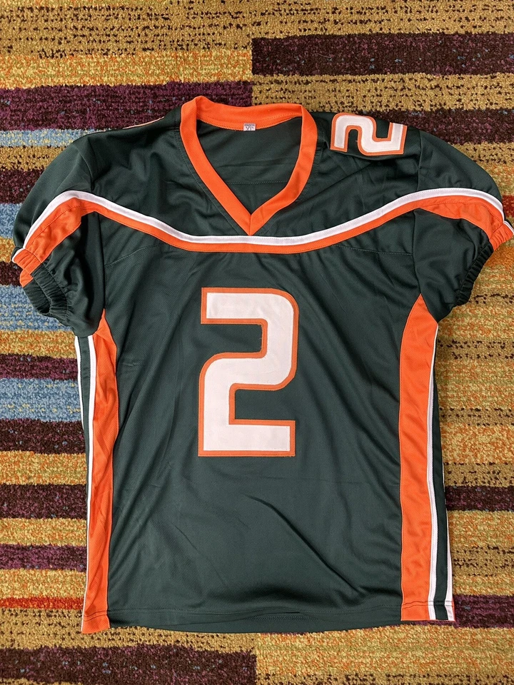 CAMISETA DE WILLIS MCGAHEE AUTOGRAFIADA FIRMADA PERSONALIZADA DE LOS HURACANES DE MIAMI CERTIFICADO DE AUTENTICIDAD BECKETT Foto 3 de 3